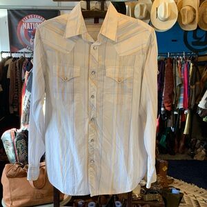 Guess pearl snap Striped Button-Up Shirt